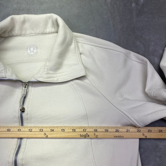 Lululemon Scuba Funnel Neck Zip Up Jacket Athletic Athleisure Women Sz M Grunge - Picture 6 of 11